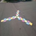 Removing Old Playground Markings in West End 9