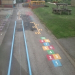 Playground Basketball Line Markings in Newton 6