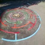 Playground Basketball Line Markings in Ashton 2