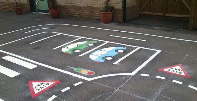 School Thermoplastic Line Markings in Ashley