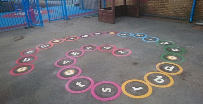 Play Area Line Paintings in Audley End