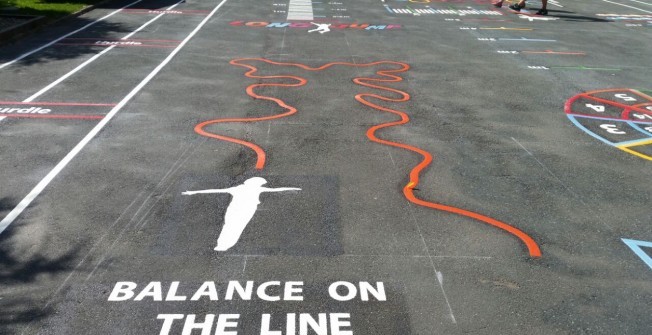 Playarea Painted Line Markings in Aston