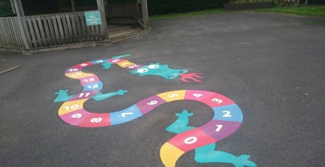 Playground Number Line in Aylburton Common